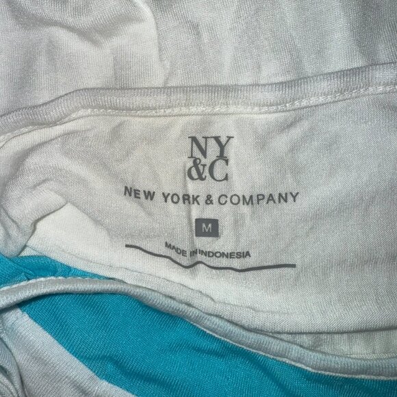 New York & Company Women's Top Colorblock Spaghetti Striped Multicolor Sz M - Picture 5 of 7